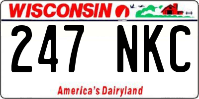 WI license plate 247NKC