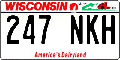 WI license plate 247NKH