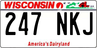 WI license plate 247NKJ