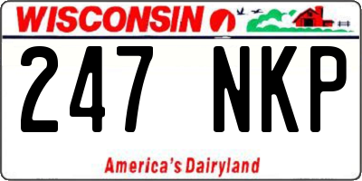 WI license plate 247NKP