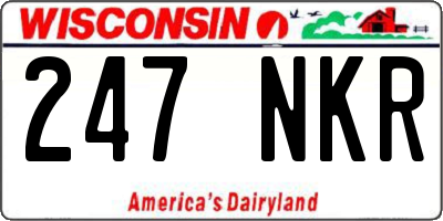 WI license plate 247NKR