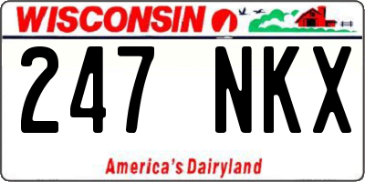 WI license plate 247NKX