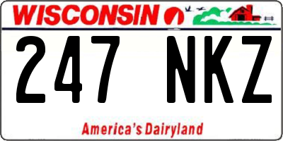 WI license plate 247NKZ