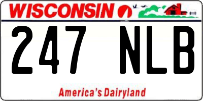 WI license plate 247NLB