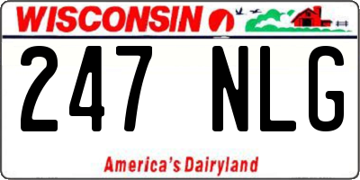 WI license plate 247NLG
