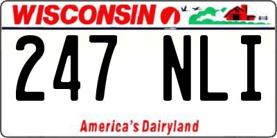 WI license plate 247NLI