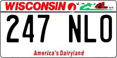 WI license plate 247NLO