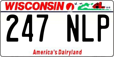 WI license plate 247NLP