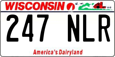 WI license plate 247NLR