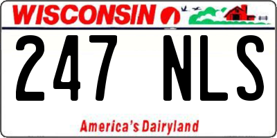WI license plate 247NLS