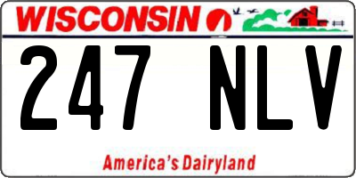 WI license plate 247NLV