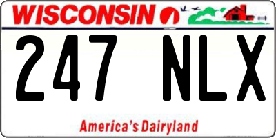 WI license plate 247NLX