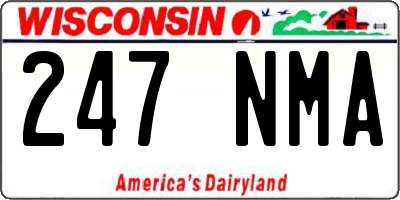 WI license plate 247NMA