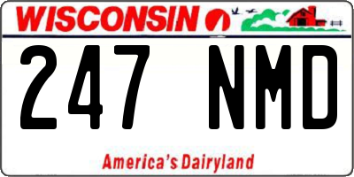 WI license plate 247NMD