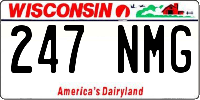 WI license plate 247NMG