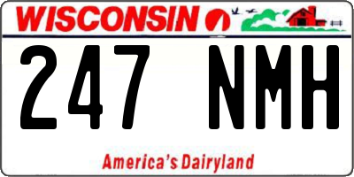 WI license plate 247NMH