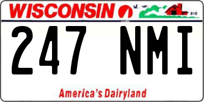 WI license plate 247NMI