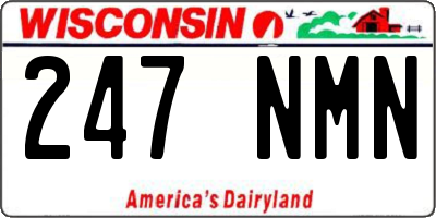 WI license plate 247NMN