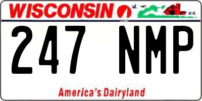 WI license plate 247NMP