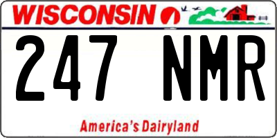 WI license plate 247NMR
