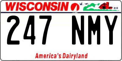 WI license plate 247NMY