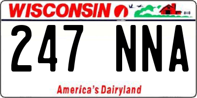 WI license plate 247NNA