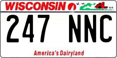WI license plate 247NNC