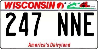 WI license plate 247NNE