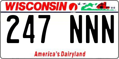 WI license plate 247NNN