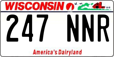 WI license plate 247NNR