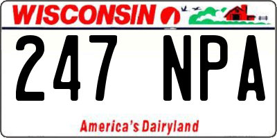 WI license plate 247NPA