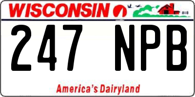 WI license plate 247NPB