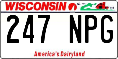 WI license plate 247NPG