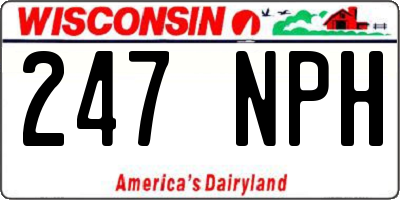 WI license plate 247NPH