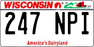 WI license plate 247NPI