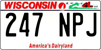 WI license plate 247NPJ
