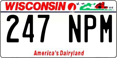 WI license plate 247NPM