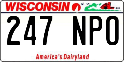WI license plate 247NPO