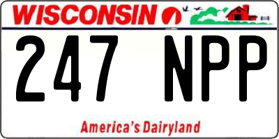 WI license plate 247NPP