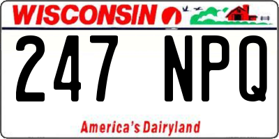 WI license plate 247NPQ