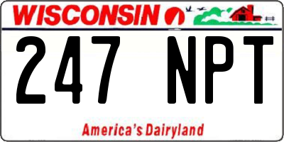 WI license plate 247NPT
