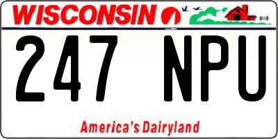 WI license plate 247NPU