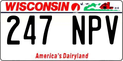 WI license plate 247NPV