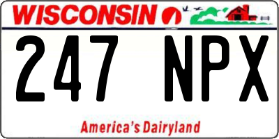 WI license plate 247NPX