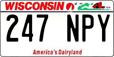 WI license plate 247NPY
