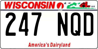 WI license plate 247NQD