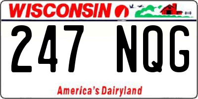 WI license plate 247NQG