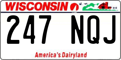 WI license plate 247NQJ