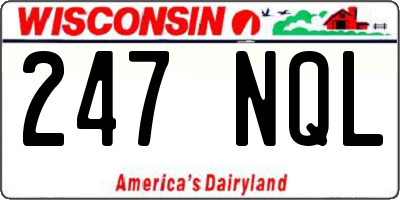 WI license plate 247NQL