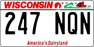 WI license plate 247NQN